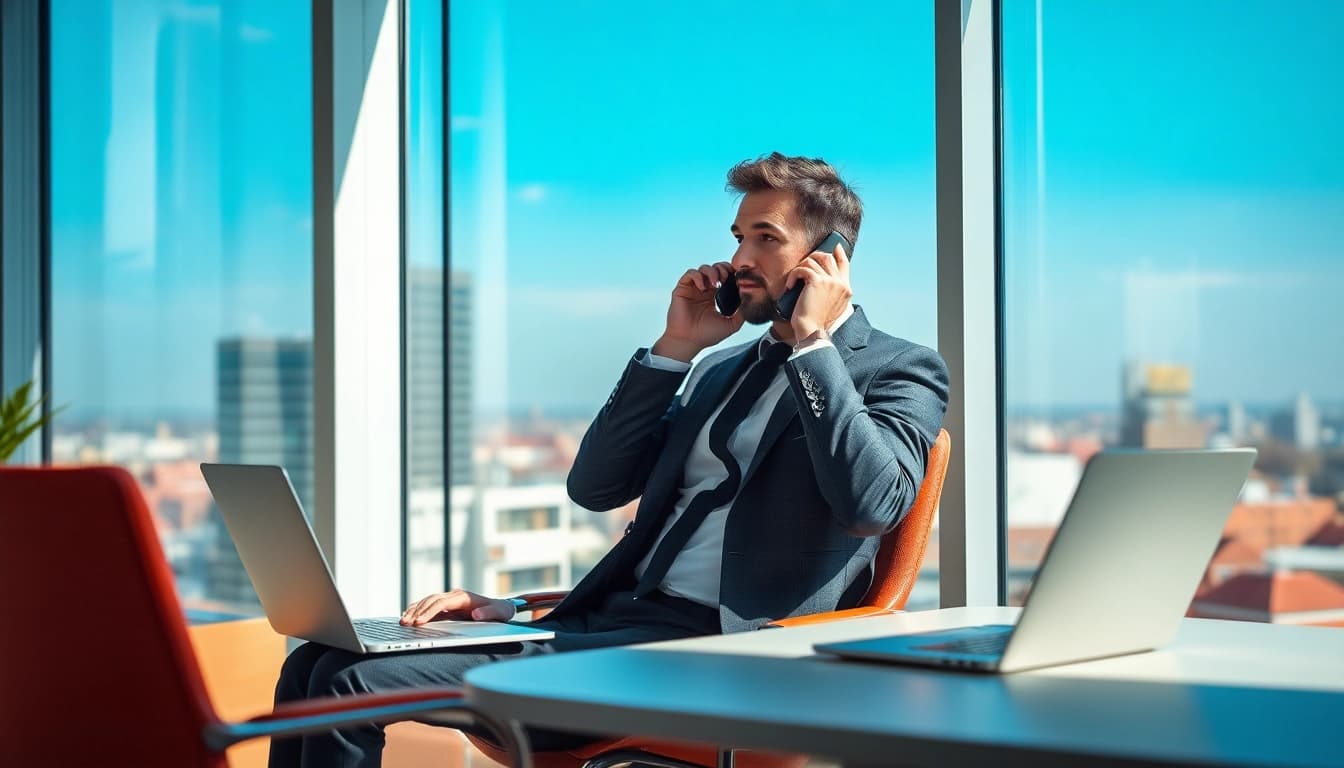Headhunter Hannover führt ein professionelles Bewerbungsgespräch in modernem Büro in Hannover.