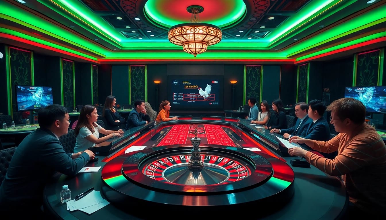 Live cockfighting with interactive betting features at trực tiếp đá gà gavb79 casino
