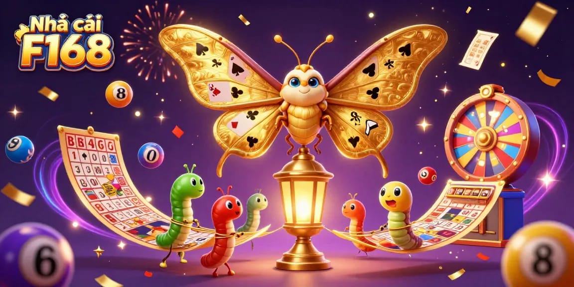 Engage with Nhà cái F168's exciting games featuring a vibrant casino scene filled with color.