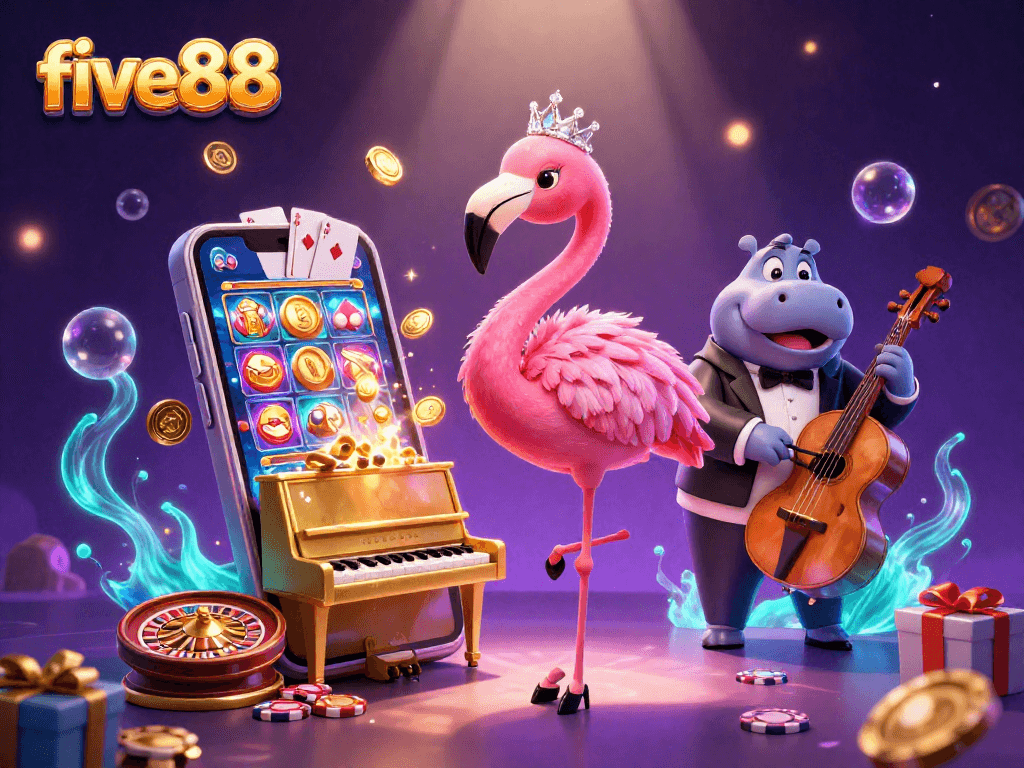 Experience exciting gameplay at five88 with vibrant slot games, charismatic characters, and rich casino atmosphere.