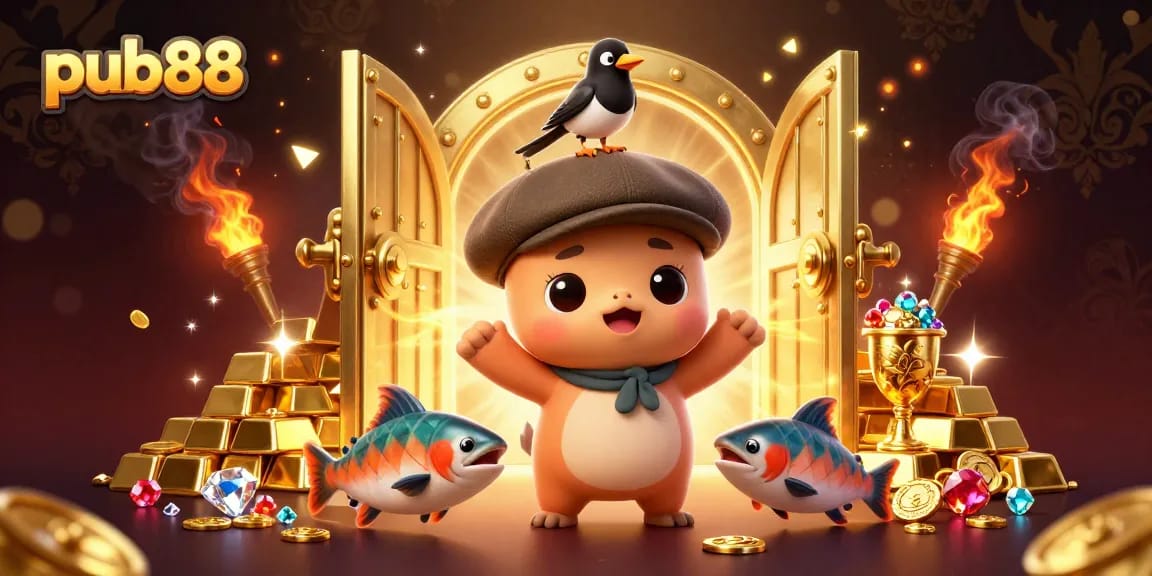 Engage with lively pub88 casino adventures featuring Nessie, gold treasures, and vibrant casino symbols.