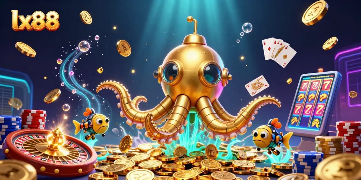 Experience thrilling gameplay with lx88 in a vibrant underwater casino world filled with treasures.