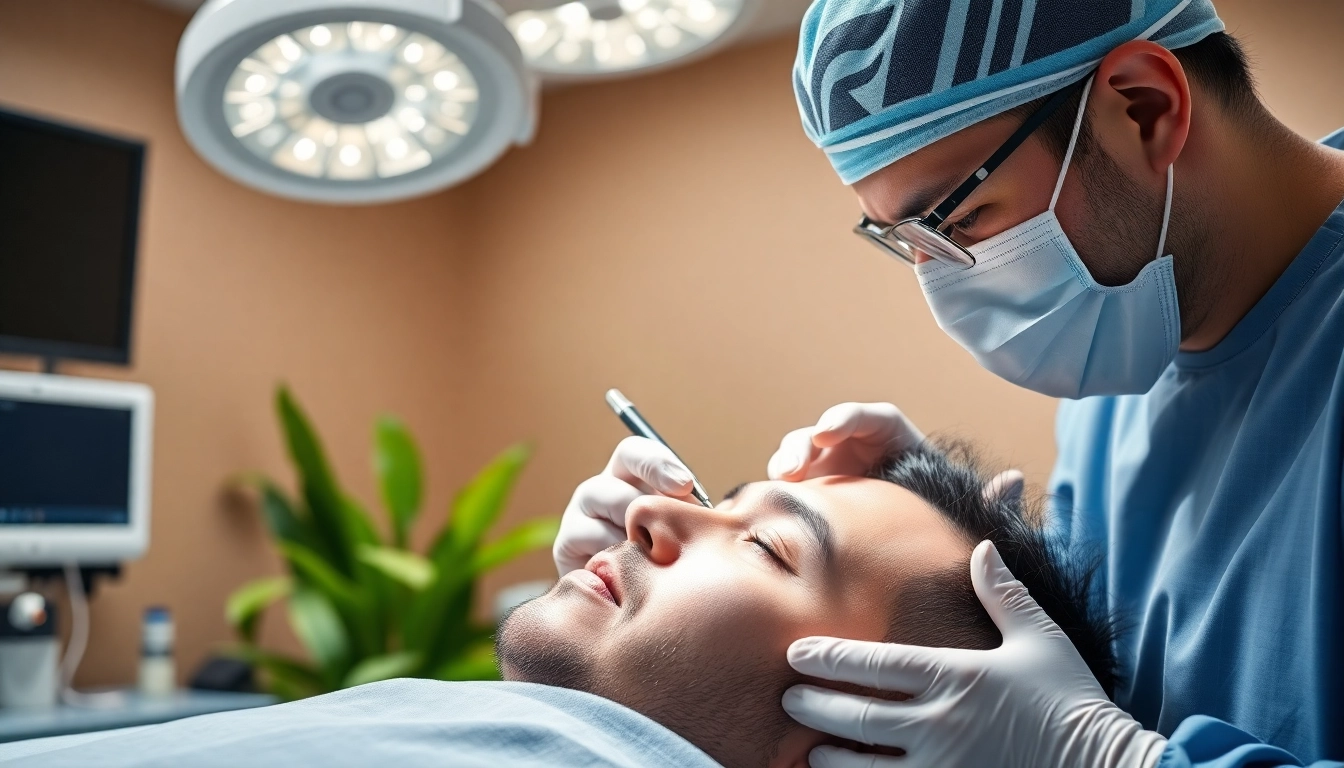 Haartransplantation istanbul mit einem erfahrenen Chirurgen, der in einer modernen Klinik arbeitet.