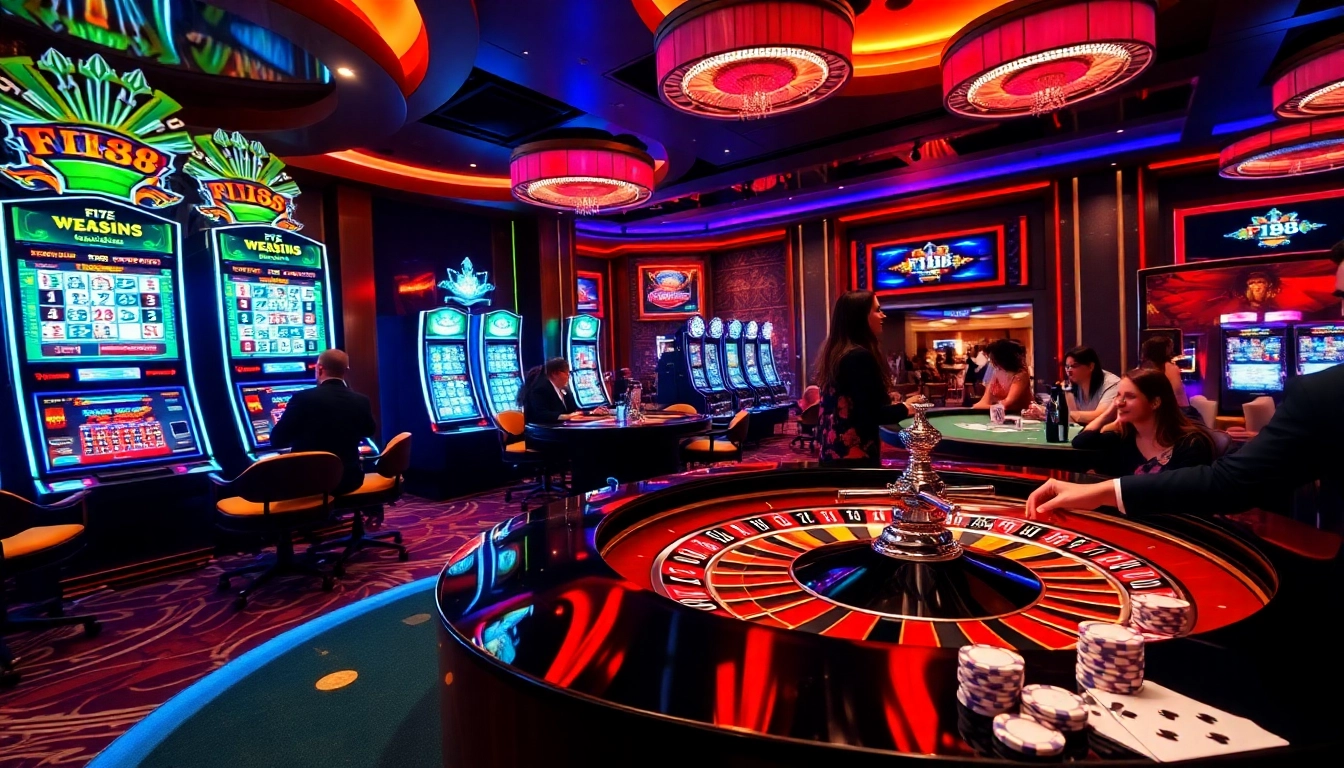 Players enjoying the excitement of F168 casino games at a lively roulette table
