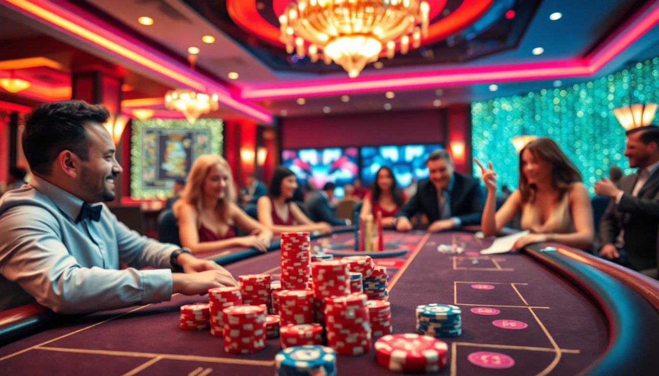 Spielen Sie jetzt im Casino online und erleben Sie aufregende Tischspiele und Spielautomaten mit bunten Lichtern.