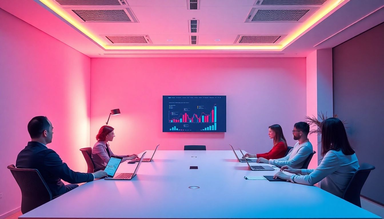 Strategieberatung: Strategische Sitzung mit Charts und Laptops zur Entwicklung von Unternehmensstrategien