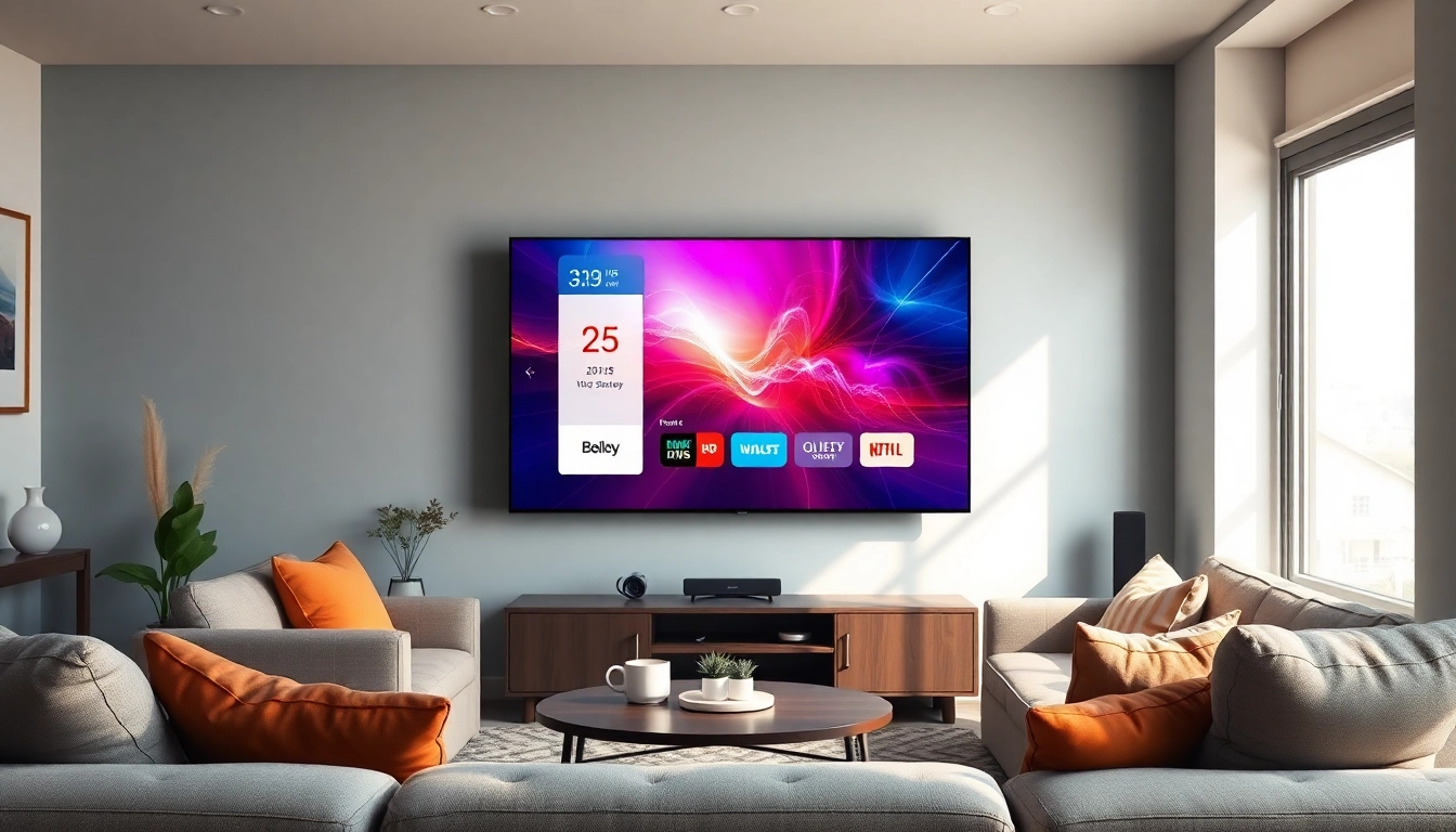 Erleben Sie iptv Deutschland in einer modernen Wohnzimmerumgebung mit hellem und einladendem Ambiente.