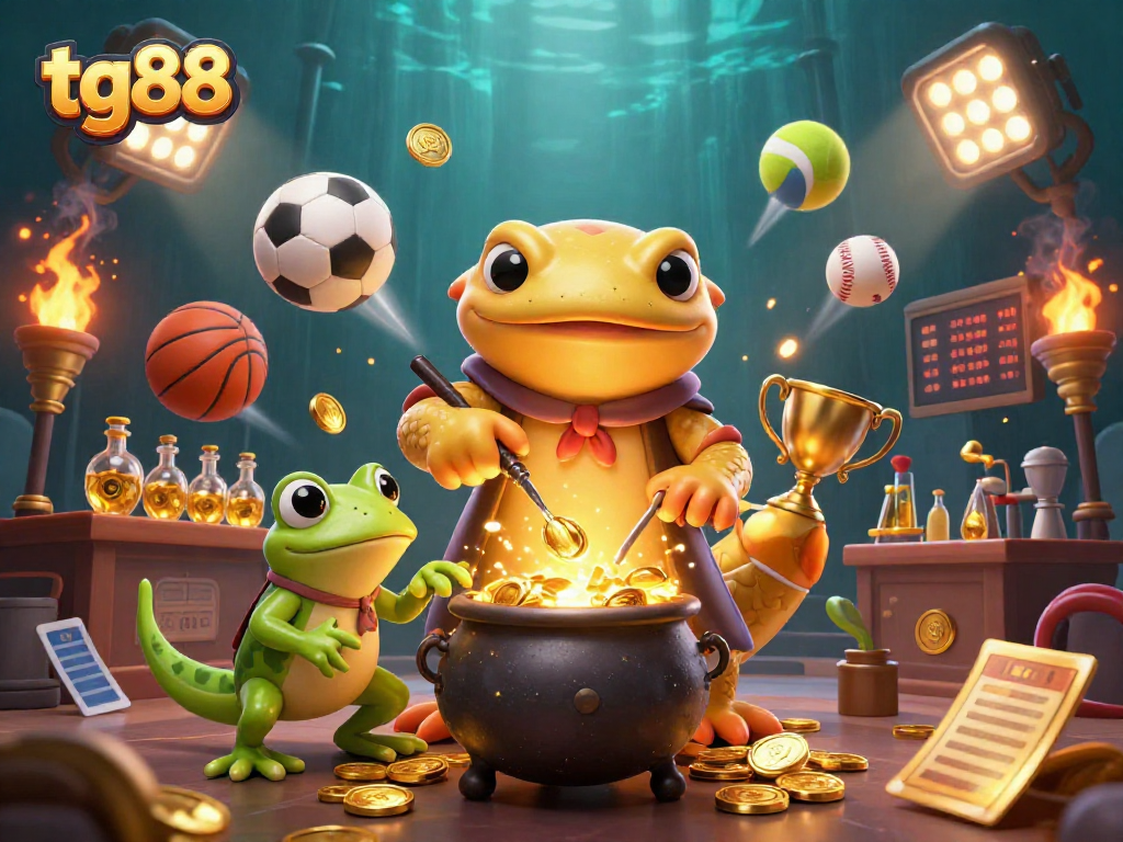 Experience thrilling gameplay with tg88 as golden salamander and friends boost casino excitement in a magical scene.
