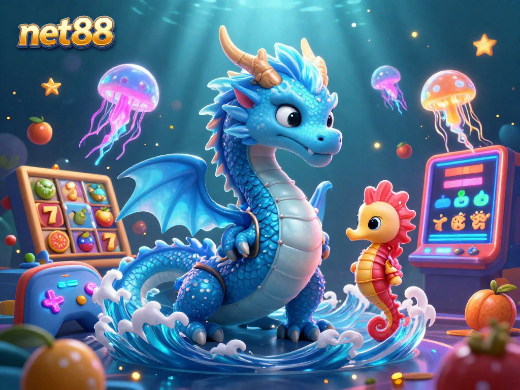 Experience the excitement of net88 featuring magical characters in a dynamic underwater casino scene.