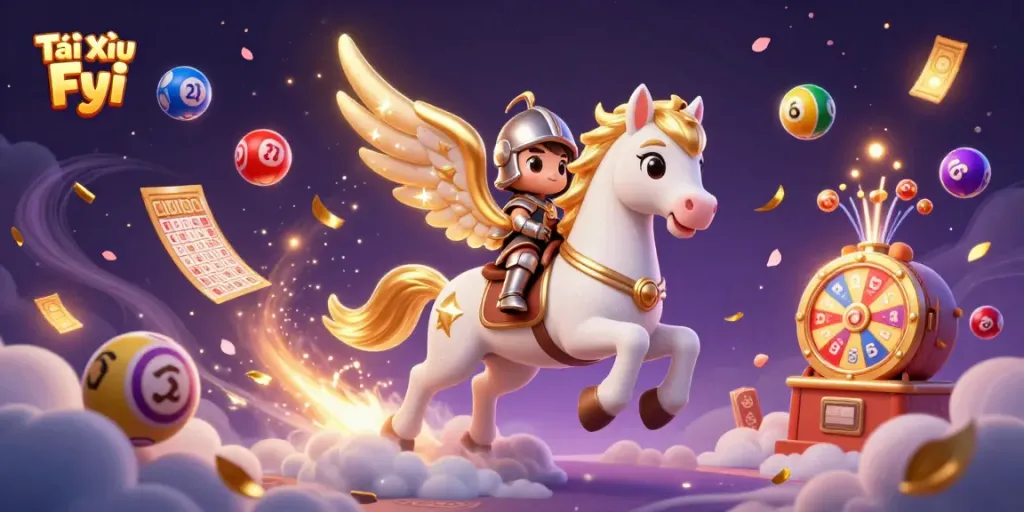 Engage in thrilling gameplay with Tài Xỉu Fyi featuring colorful lottery elements and dynamic action.