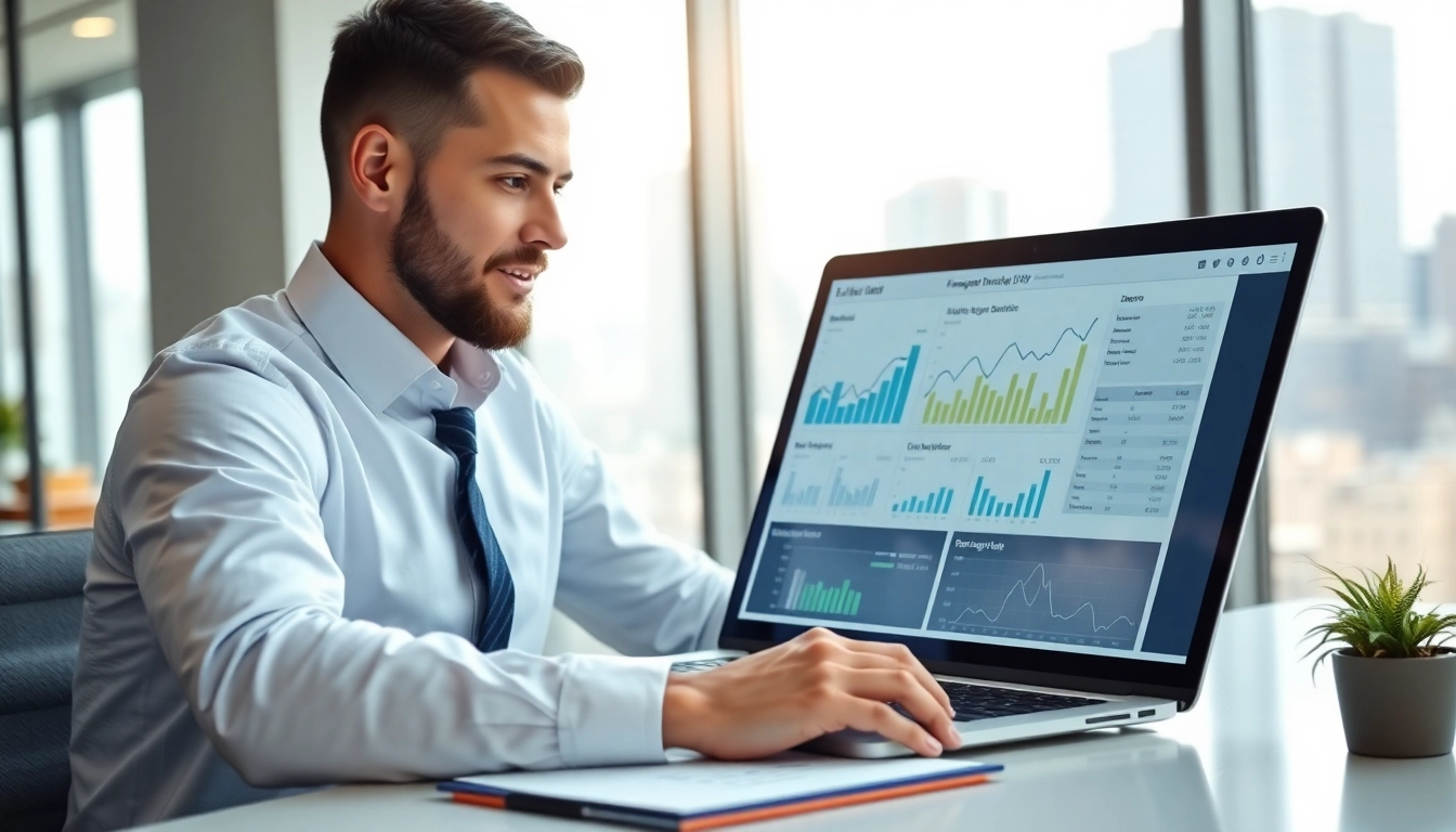 Der Schuldnerberater analysiert Finanzstrategien in einem modernen Büro mit vertrauenswürdiger Atmosphäre.