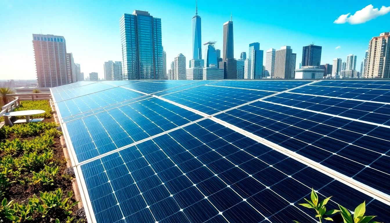 Solar Wien zeigt moderne Solarpanels im städtischen Raum und nachhaltige Energielösungen.