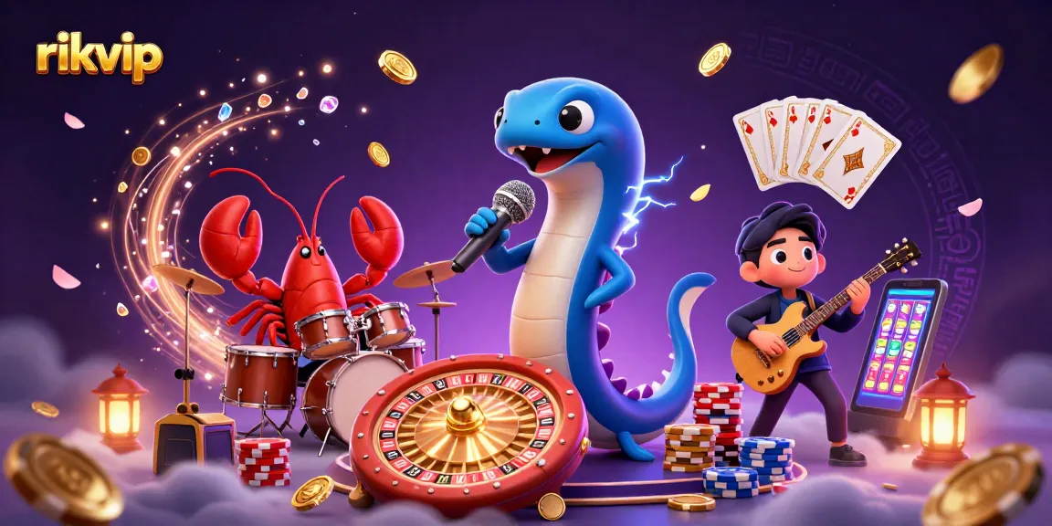 Experience the thrill of gambling with rikvip as a DJ eel, lobster drummer, and seahorse guitarist in an underwater casino.
