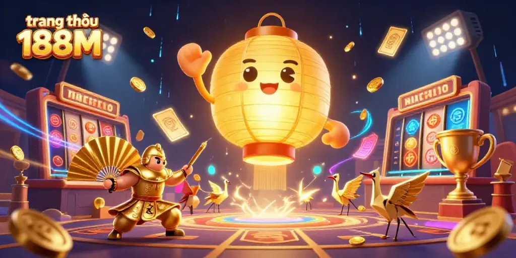 Engage in thrilling gaming experiences at trang chủ 188M with vibrant characters and dynamic casino elements.