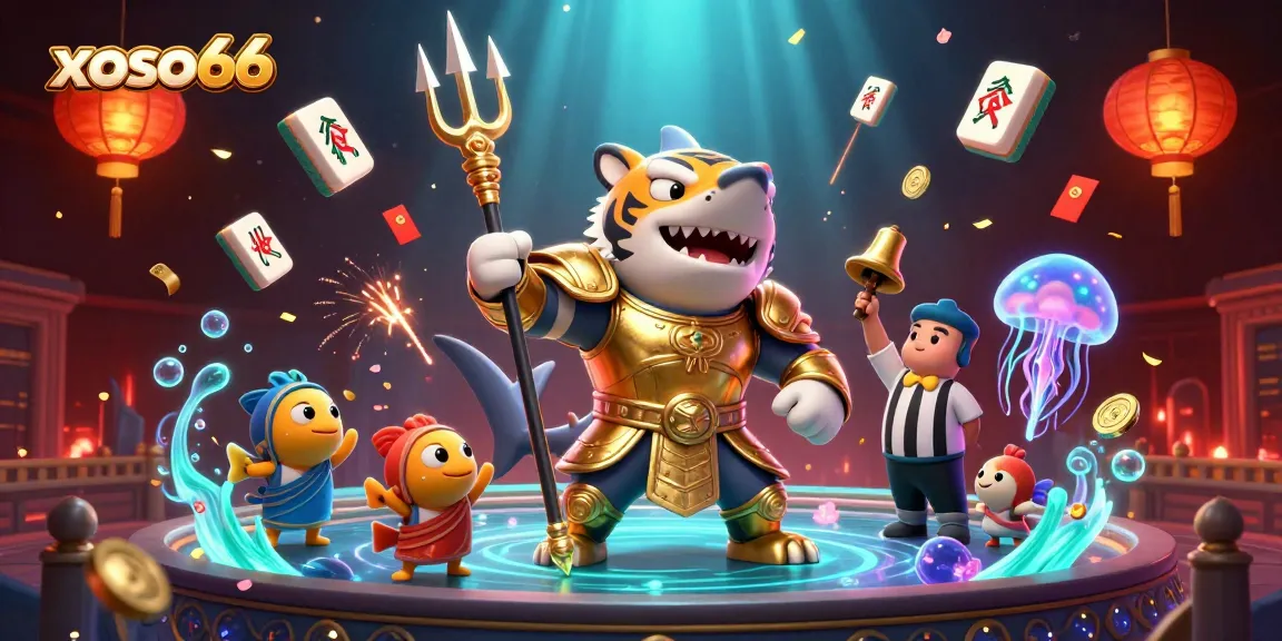 Engage in thrilling lottery entertainment with xoso66, featuring an underwater arena and vibrant gaming elements.