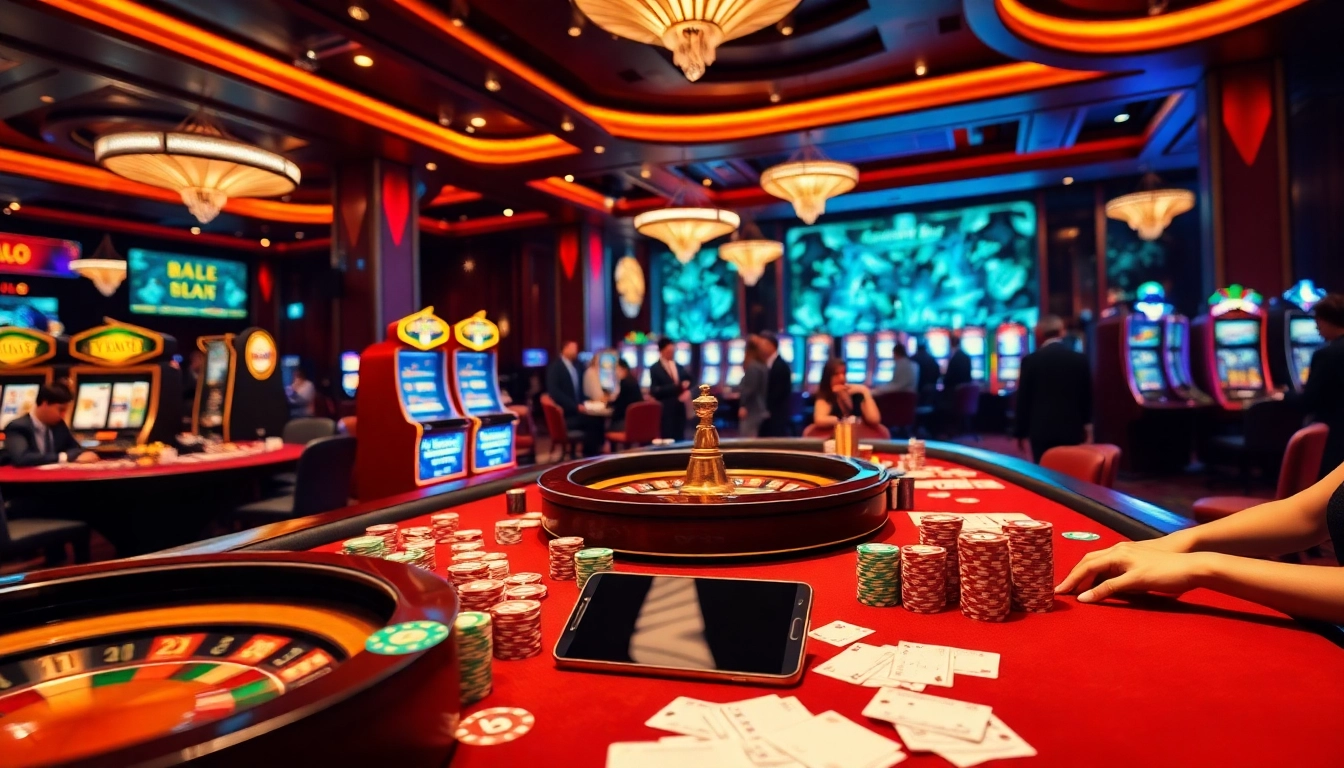 Engaged gamblers at a professional table using innovative gambling technology, showcasing s 8 gaming experiences.