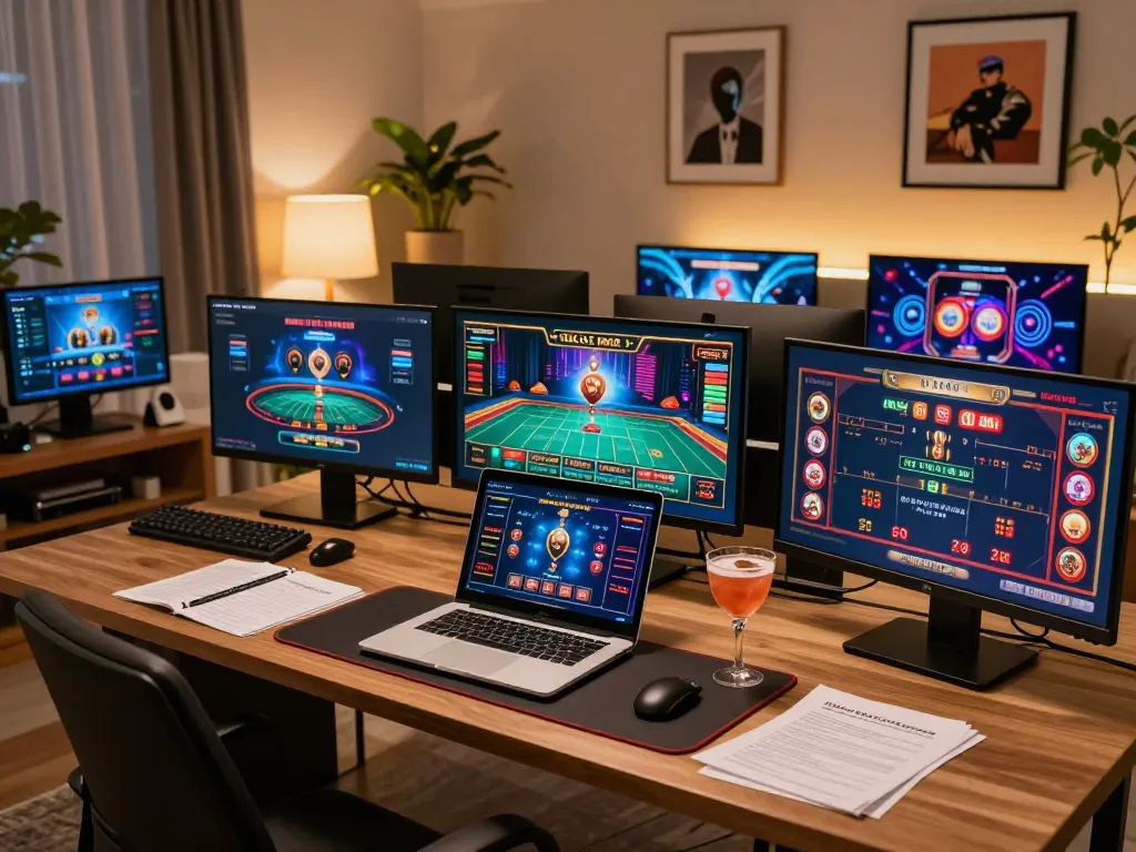 Experience nhà cái C168 through a sleek online gaming setup showcasing live dealer action and strategic notes