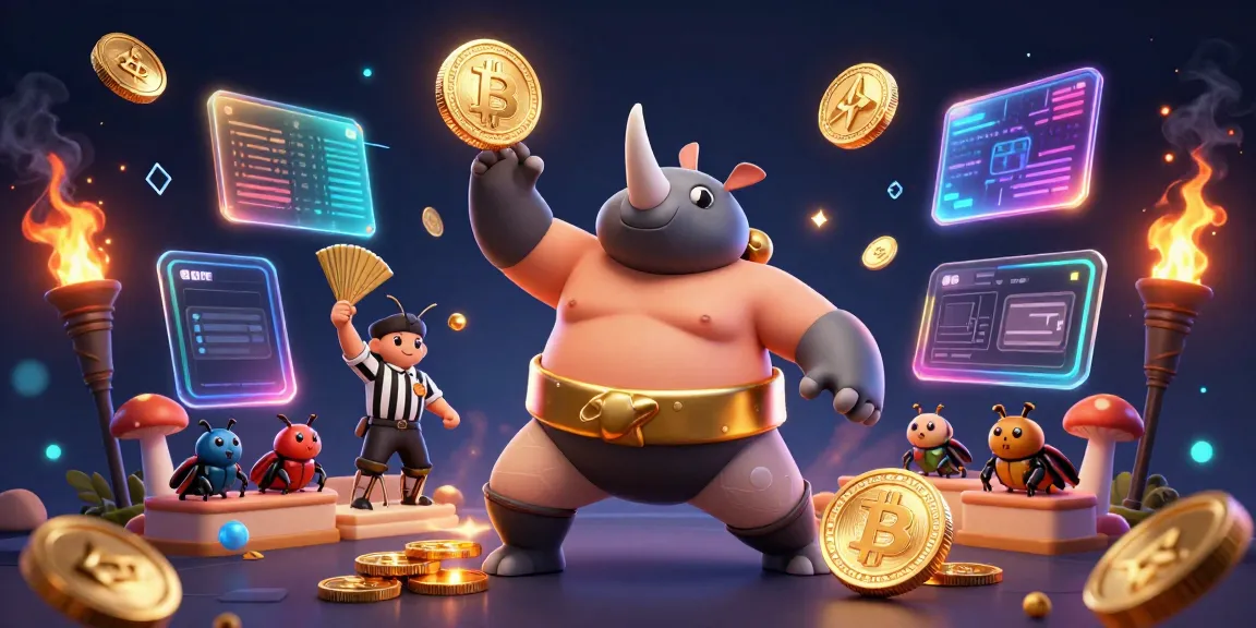 Experience thrilling action at abc8 with a rhinoceros beetle champion sending coins flying in this casino scene.