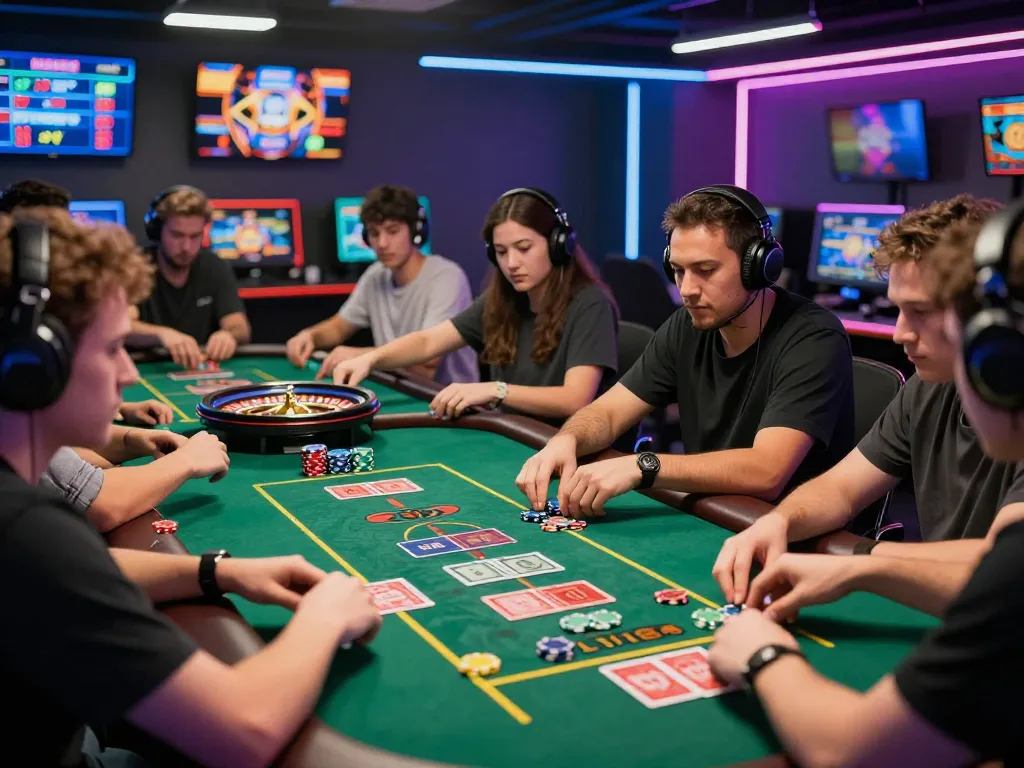79King players engaged in an exciting casino game with vibrant atmosphere.