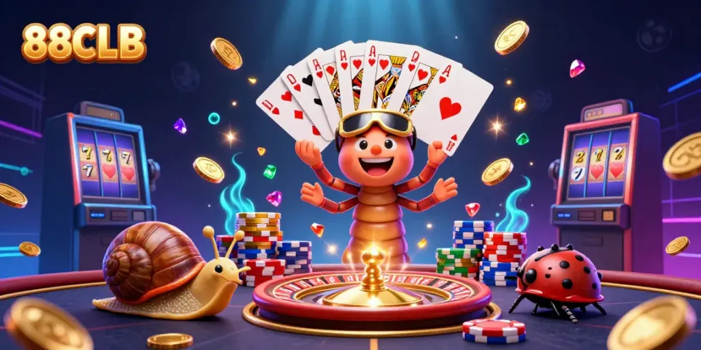 Experience poker excitement with 88CLB as millipede dealer showcases winning hands and thrilling jackpots.