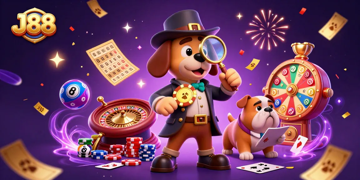 Engage in the thrill of J88 casino gaming with dynamic poker elements and cartoon characters.