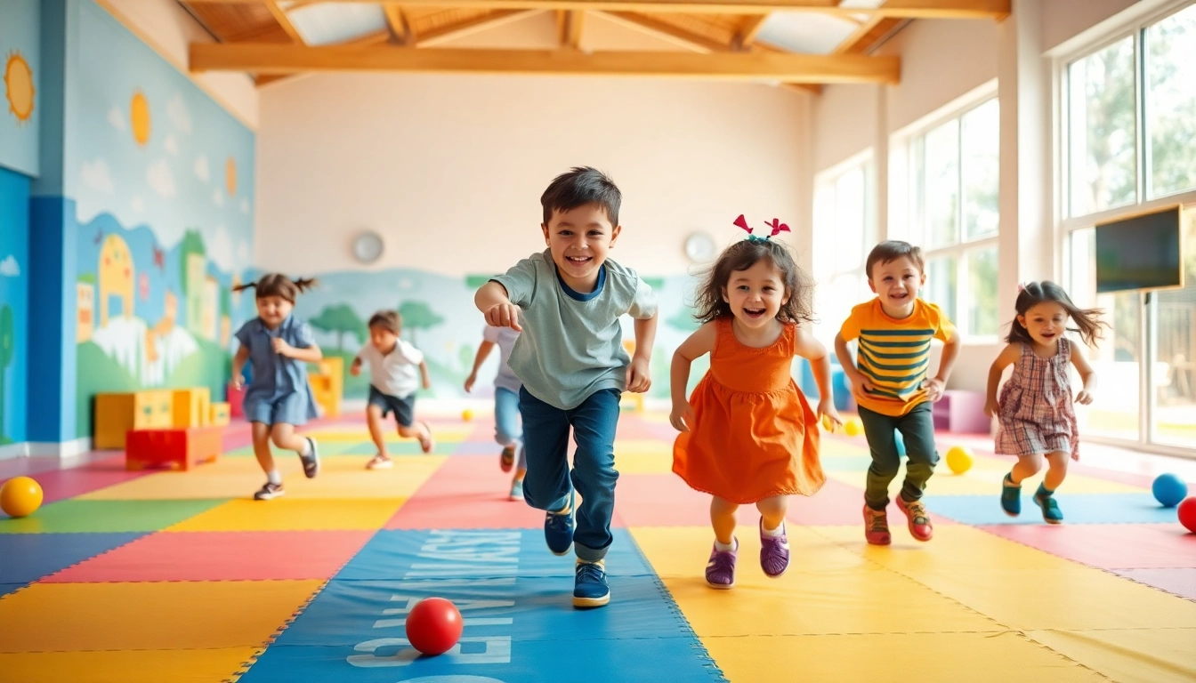 Bewegungsspiele im Kindergarten: Kinder spielen aktiv und gluecklich, hier mehr erfahren
