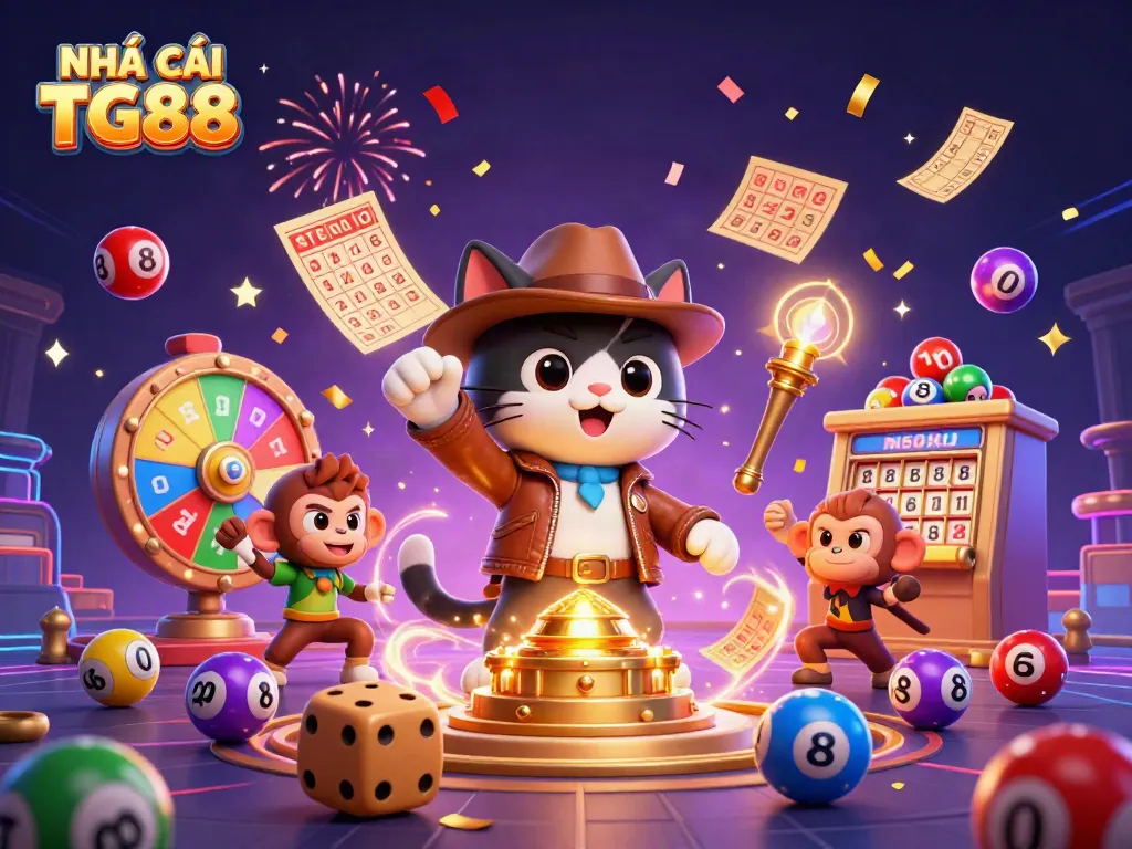 Engage in thrilling adventures with NHÀ CÁI TG88 as an explorer cat discovers historic casino treasures.