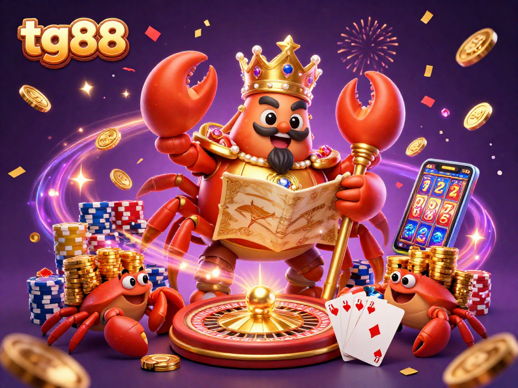 Engage with tg88 through thrilling casino games featuring golden crab and vibrant casino elements.