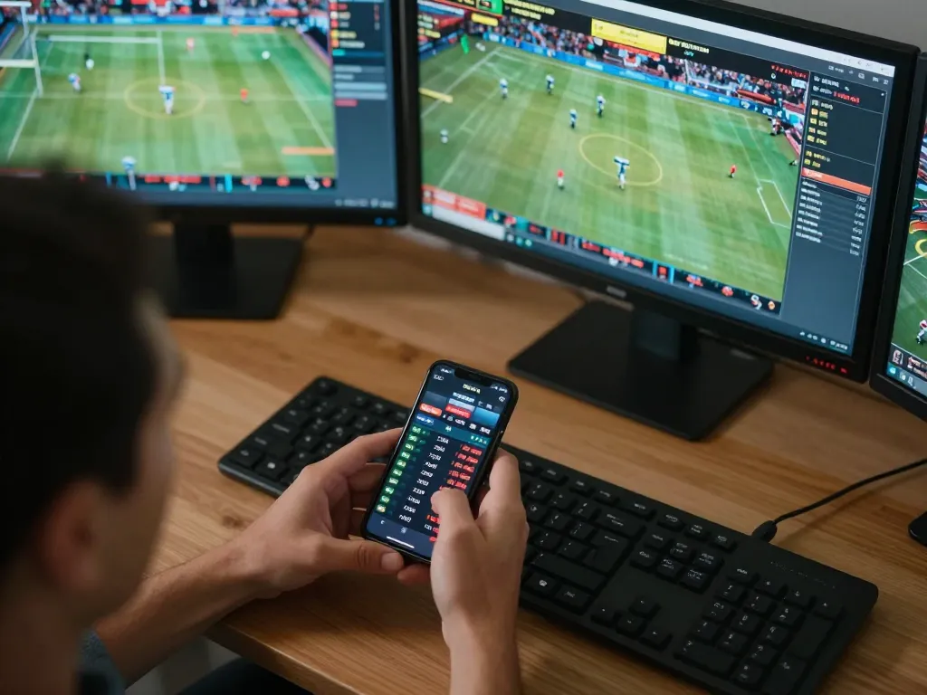 Engaging in strategic sports betting on smartphone during a live game on mk8 platform