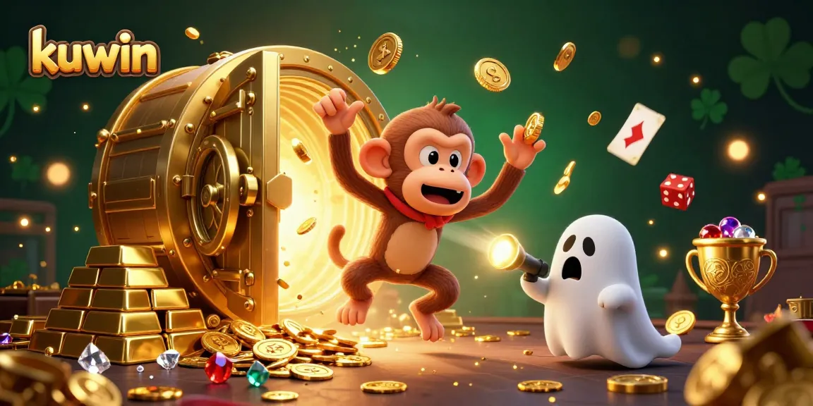 Kuwin delivers thrilling gameplay in a vibrant haunted casino scene with mystical treasures.