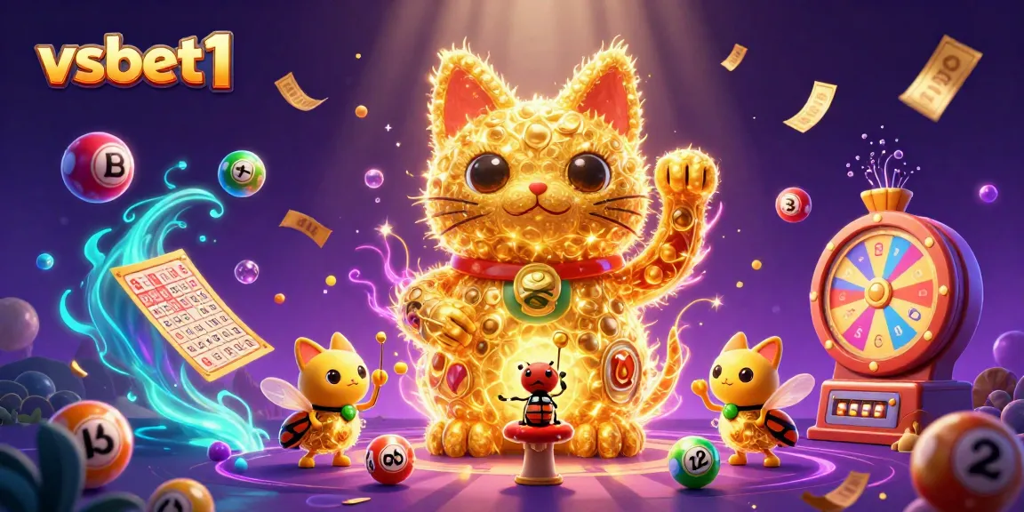 Engage with the vibrant world of vsbet1 through dynamic casino-themed 3D illustration.