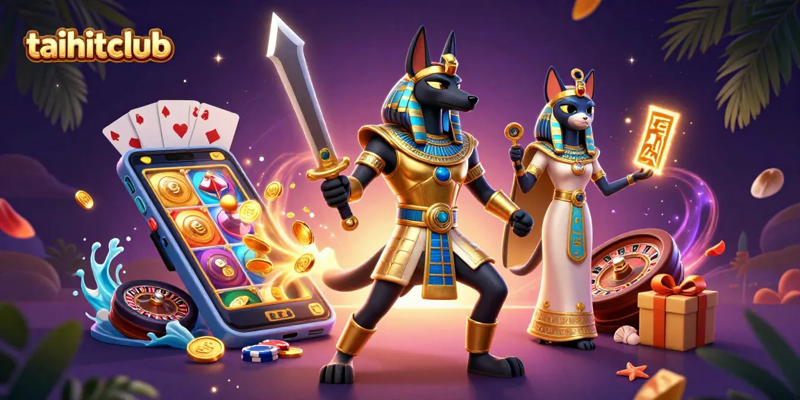 Experience thrilling gameplay with taihitclub featuring Anubis, Bastet, and exciting slot elements.