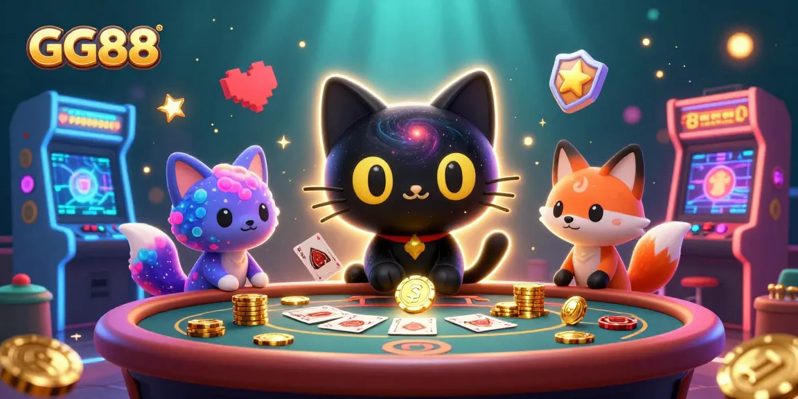 Experience the thrill at GG88 with cosmic casino characters and vibrant gaming elements.