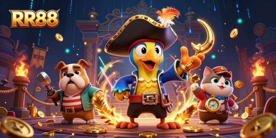 Experience RR88's vibrant 3D world with pirate-themed gaming and thrilling action.