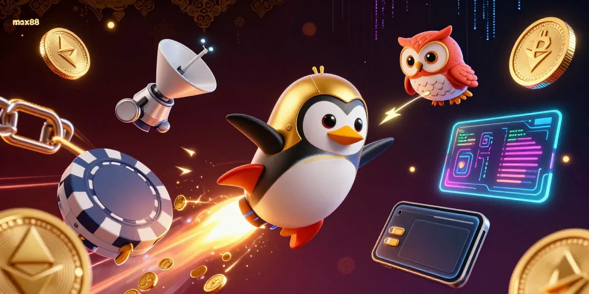Experience the thrilling max88 casino adventure with a golden penguin and rich crypto visuals in stunning 3D!
