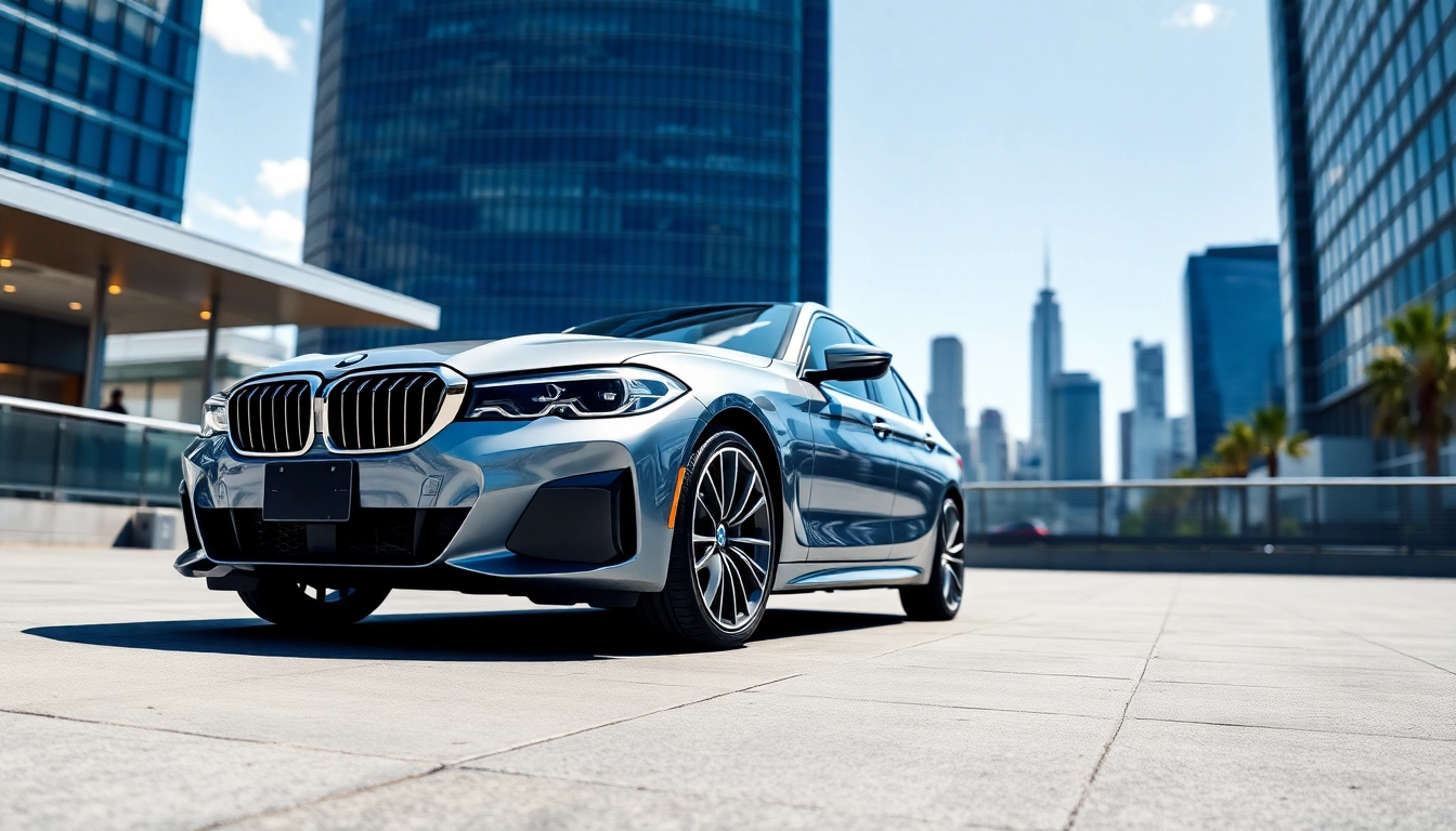 BMW kaufen: Luxuriöses Design und Eleganz eines BMW in urbaner Umgebung
