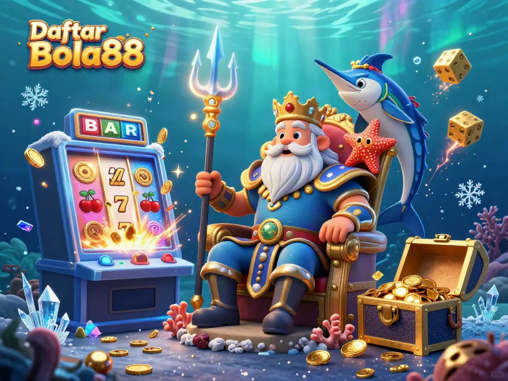 Join the action with Daftar Bola88 and experience the thrill of winnings in this vibrant underwater casino scene.
