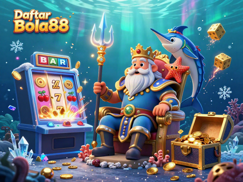 Join the action with Daftar Bola88 and experience the thrill of winnings in this vibrant underwater casino scene.