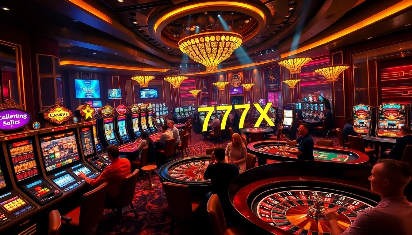 Experience the thrill of winning with 777X at a vibrant casino table setting featuring dynamic games.