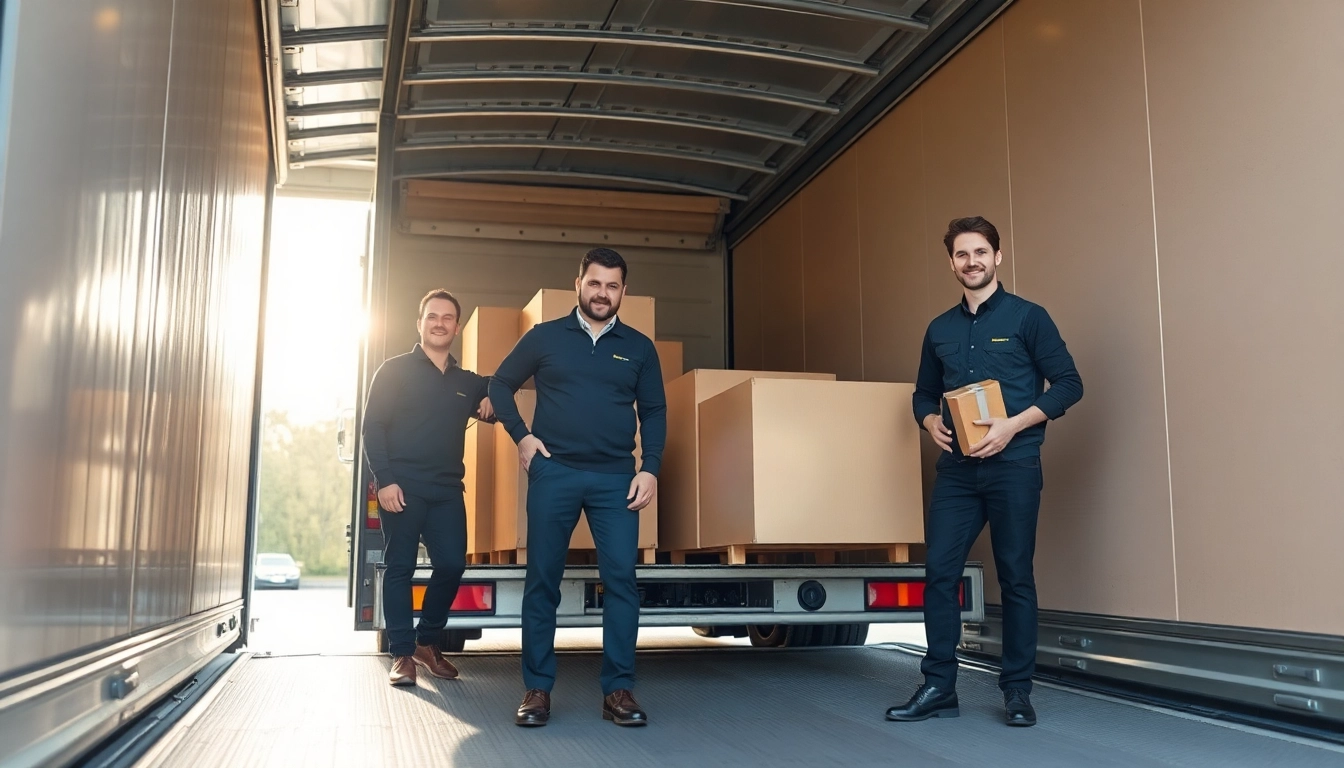 Effiziente Umzugshelfer laden Möbel in einen Umzugswagen, repräsentiert als vertrauenswürdiges umzugsunternehmen im Saarland.