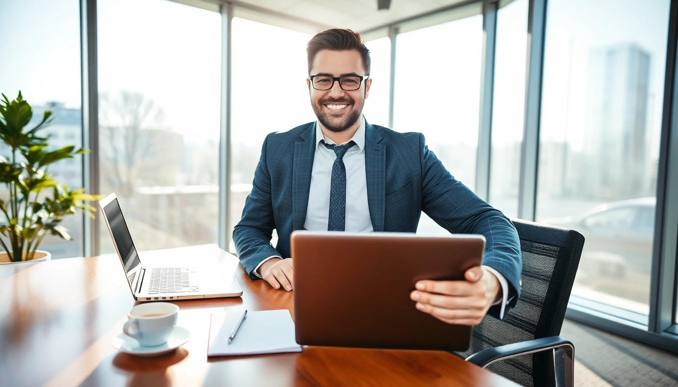 Headhunter Mannheim bei der professionellen Talentakquise am Schreibtisch.
