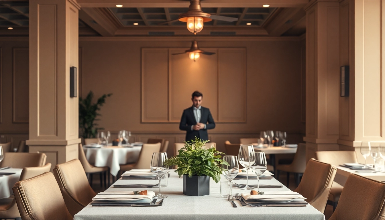 Headhunter Gastronomie im Gespräch mit erfahrenen Köchen in einem stilvollen Restaurantinterieur.