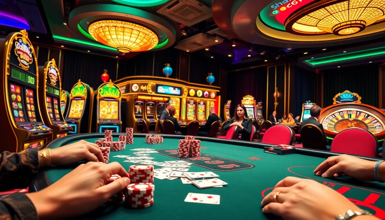 Experience thrilling poker gameplay at https://bj66.at with vibrant casino elements enhancing the atmosphere.