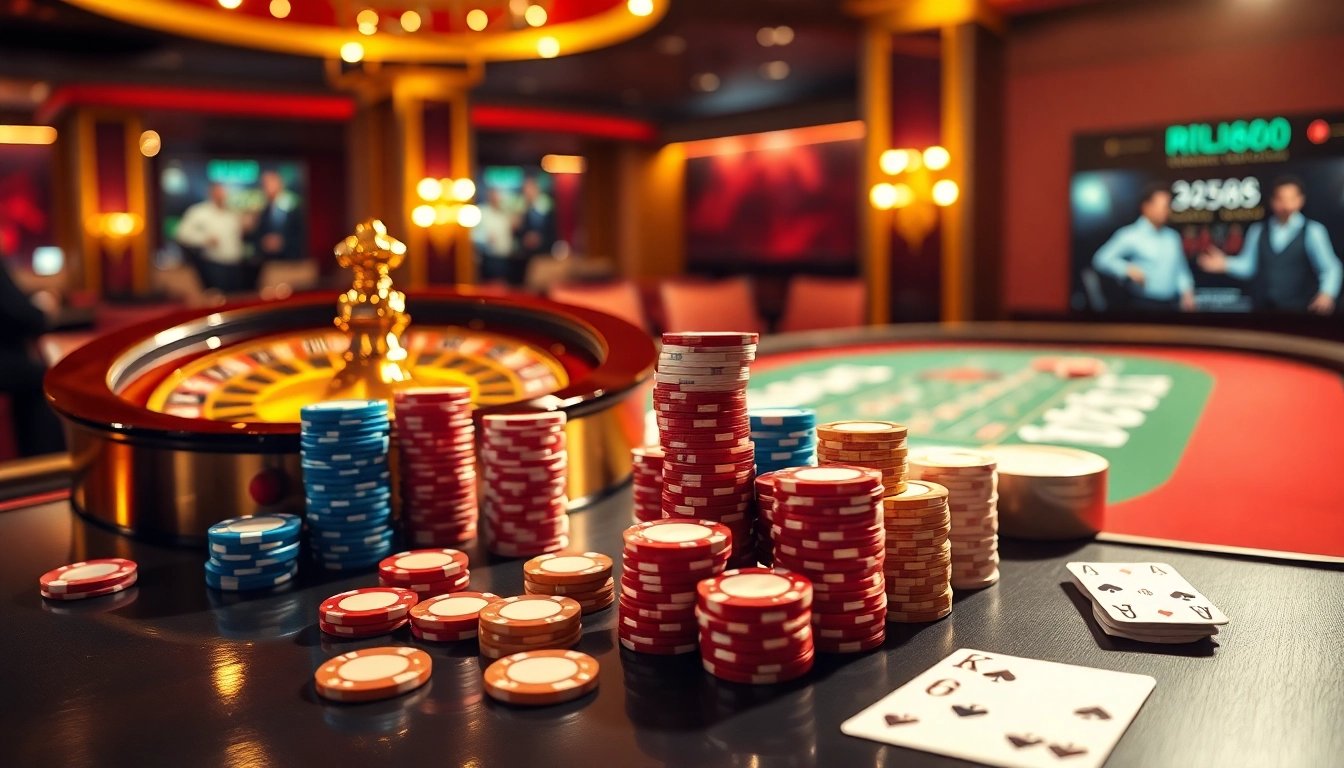 Experience the excitement of winning at the casino with https://rr88.shopping/ featuring poker chips, cards, and a roulette wheel.