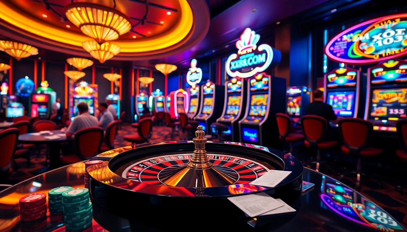 Excitement of slot machines and roulette at XX88.COM casino.