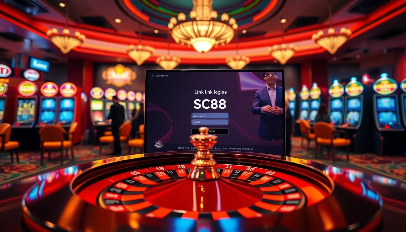 Exciting SC88 link casino scene showcasing roulette and online gaming strategies.