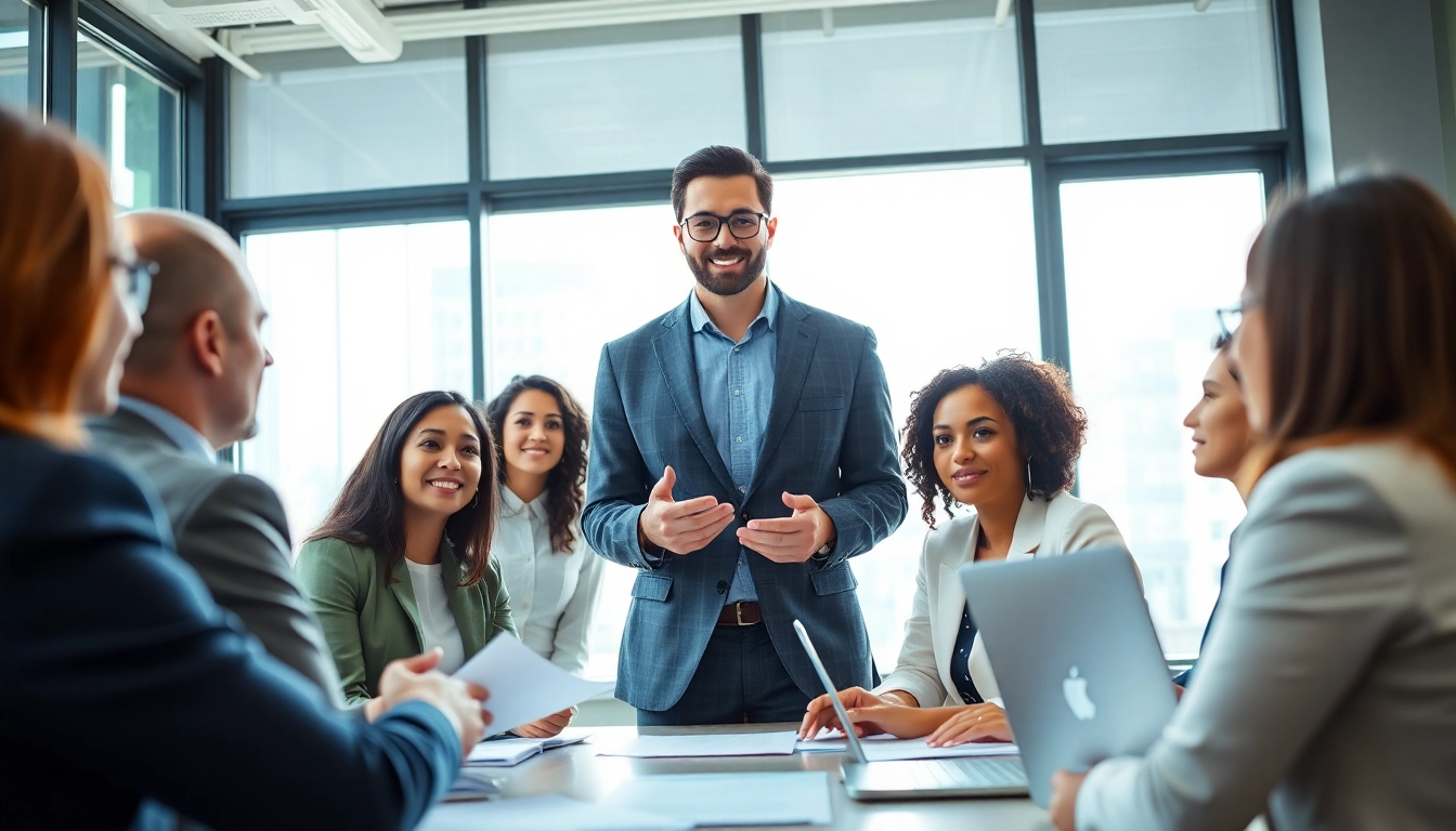 Headhunter Schweiz in einem modernen Büro, kompetentes Gespräch mit Bewerbern.
