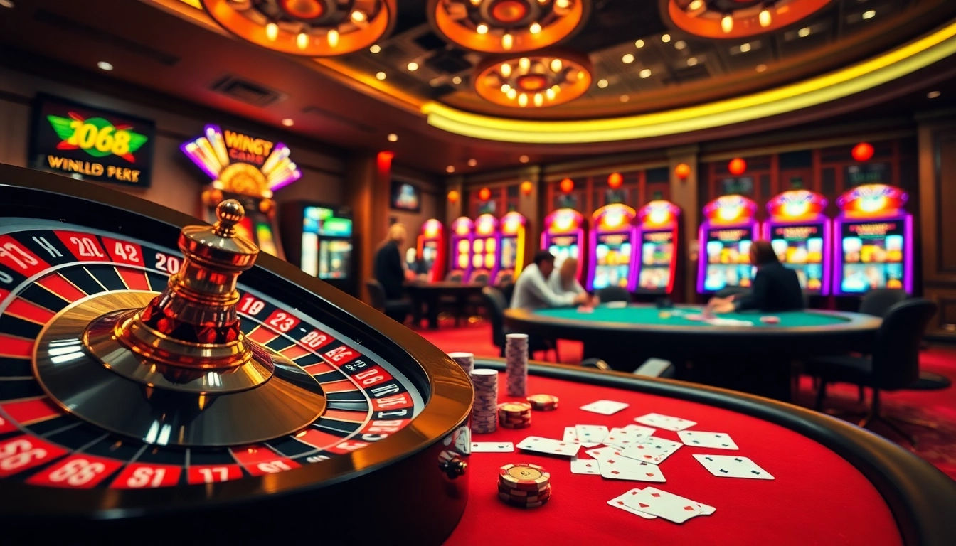 Engaging players at WIN678's thrilling table games and vibrant slot machines.