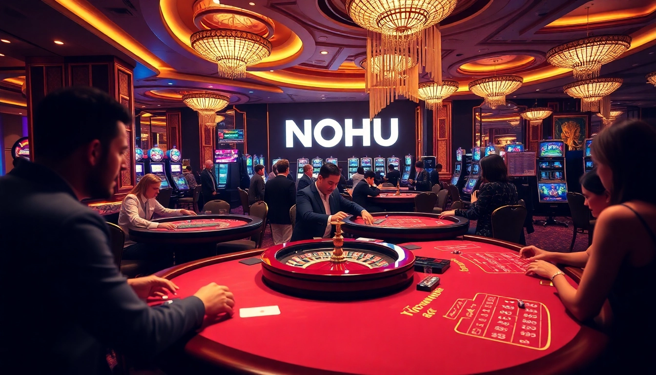 Experience the excitement of NOHU casino with vibrant tables and engaging gameplay.