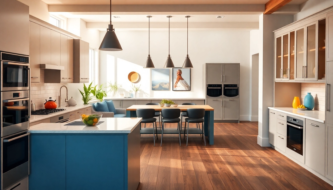 Remodeling a modern kitchen showcasing sleek cabinetry and natural lighting.
